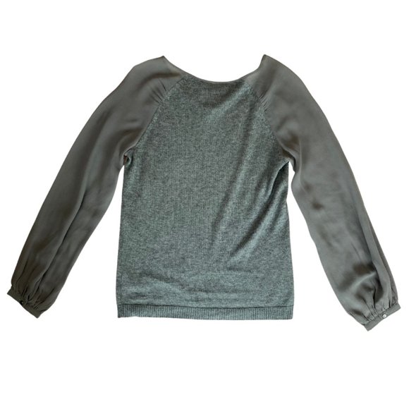 Velvet Grey Cashmere And Silk Sleeve Blouse - Picture 3 of 8